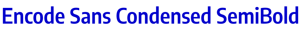 Encode Sans Condensed SemiBold fonte